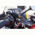 Sato Racing Universal Helmet Lock (Handlebar Mounted) Sato Racing Universal Helmet Lock (Handlebar Mounted)